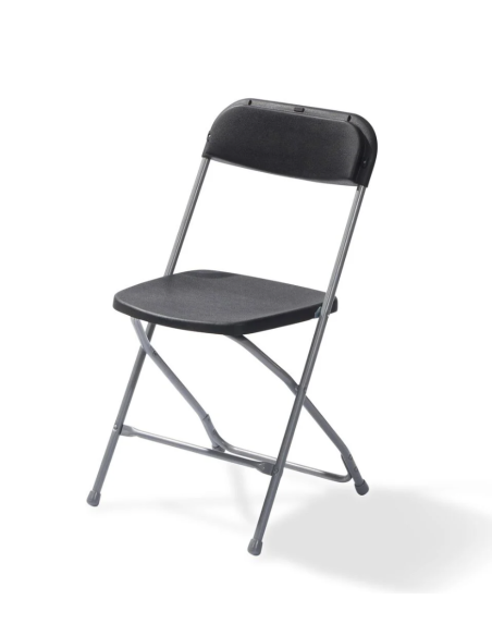 Chaise pliante noire – régie, loge et plateau tournage | ONEWAY Avignon