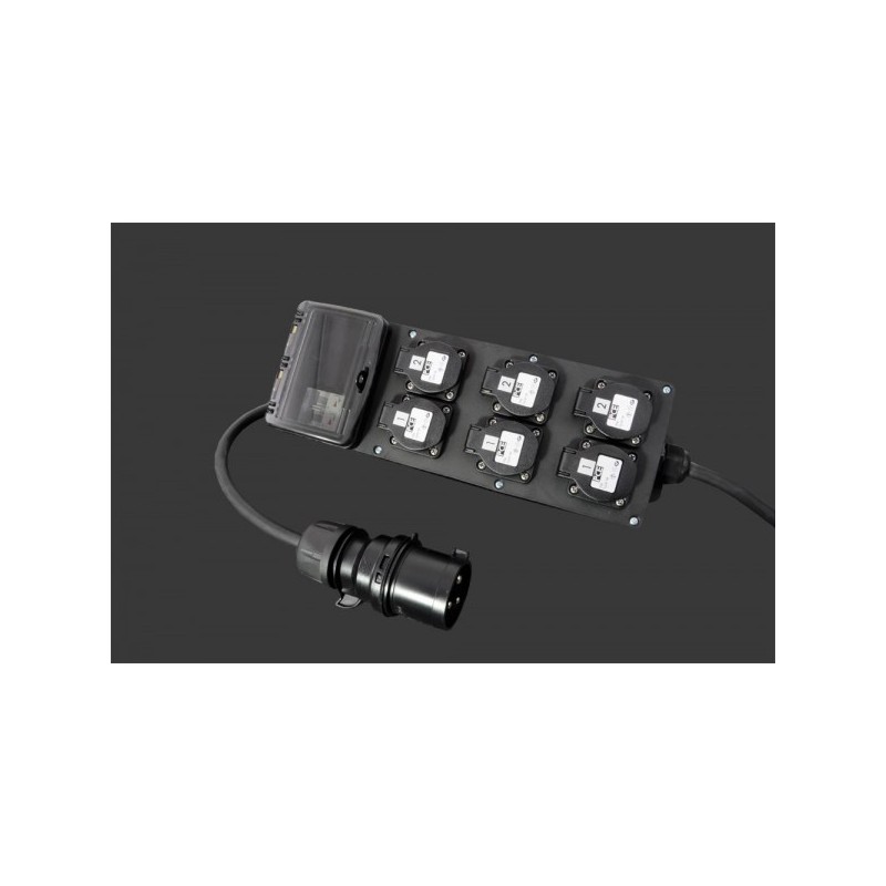 32A Mono power splitter to 6 x 16A sockets rental – ONEWAY Avignon