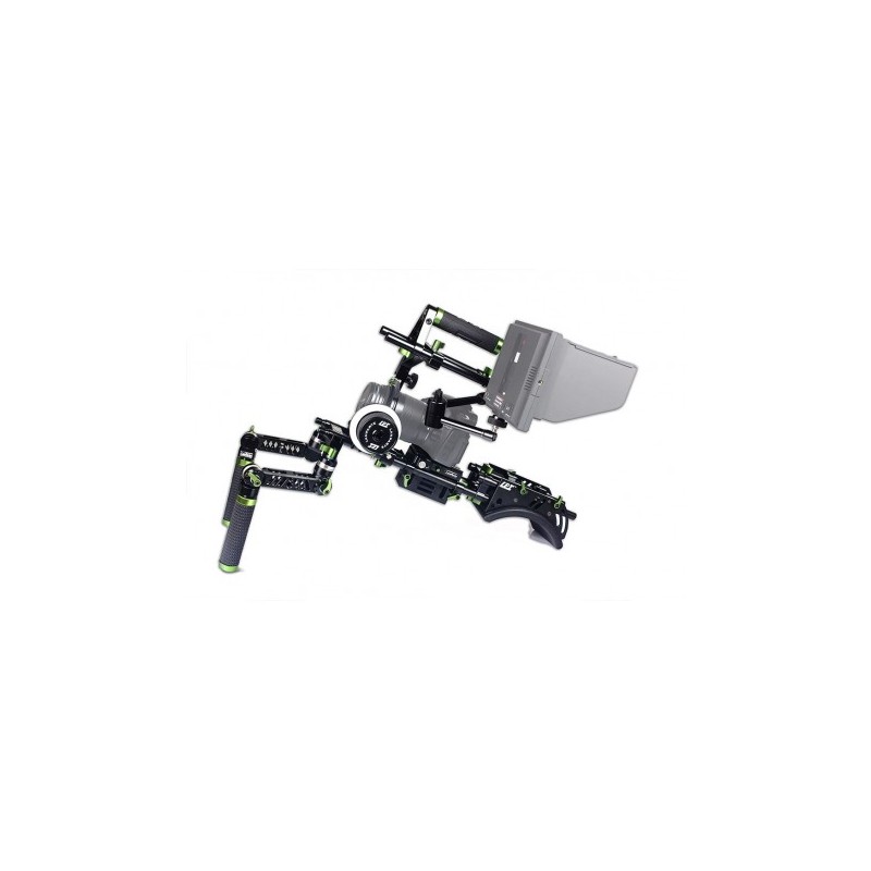 Lanparte shoulder rig with manual follow focus – rental available from ONEWAY in Avignon