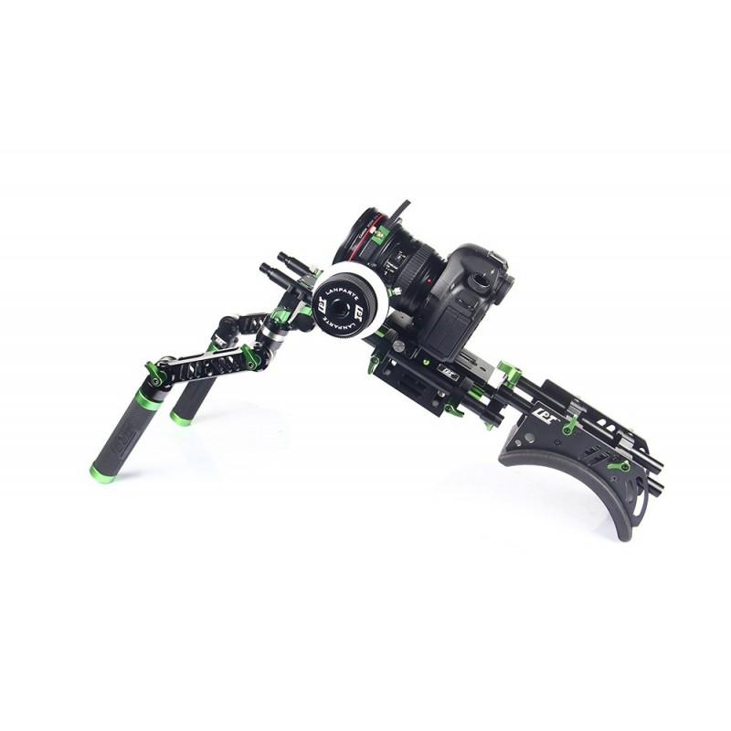 Lanparte shoulder rig with manual follow focus – rental available from ONEWAY in Avignon